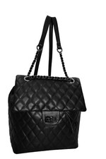 ZAINO  DI PELLE NAPPA TRAPUNTATA VERA PELLE  NERO      179