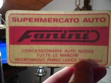 ADESIVO STICKER kleber vintage vetrofania fanini supermercato auto segromigno