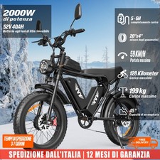 YVY 52V 40Ah 20" Bici elettrica Bici da citta elettrica 2000W trekking adulti IT