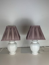 Pair of vintage ceramic ribbed