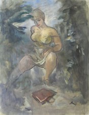 Amerigo Bartoli NATINGUERRA (Terni 1890–Roma 1971) Figura muliebre cm 90x60 1960