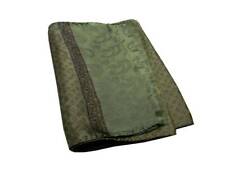 Sciarpa seta uomo verde con motivi cravatta prodotta in Italia