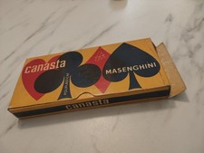 Rara Scatola Carte Da Canasta Con 3 Mazzi Masenghini Anni 70