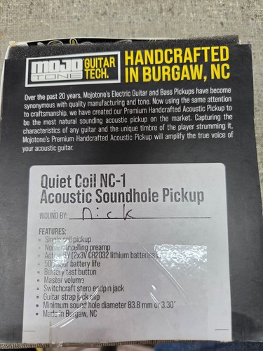 Mojotone quiet coil 1 - quiet, nc-1