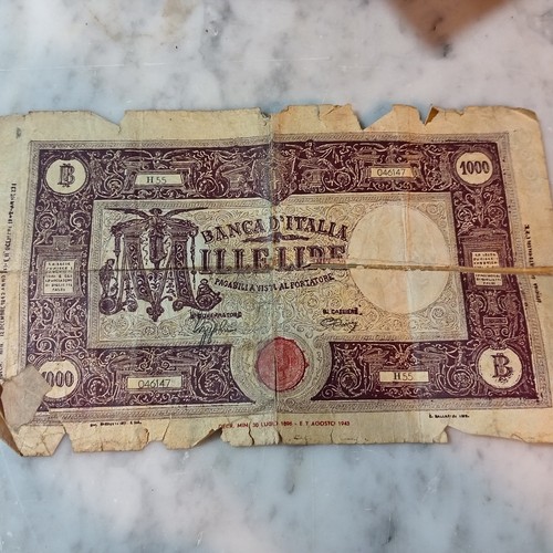 Banconota lire 1000 - banconota, da