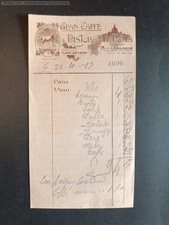 fattura GRAN CAFE' RISTORANTE ROMA ALESSANDRIA