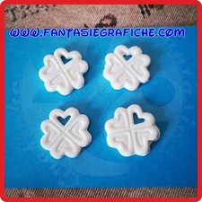 40 Gessetti Profumati QUADRIFOGLIO Bomboniera Segnaposto FORTUNA