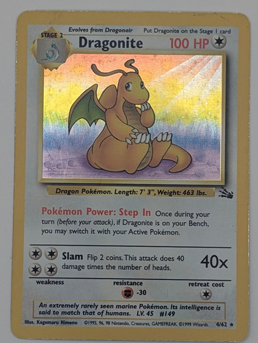 Dragonite holo fossil - 4/62,
