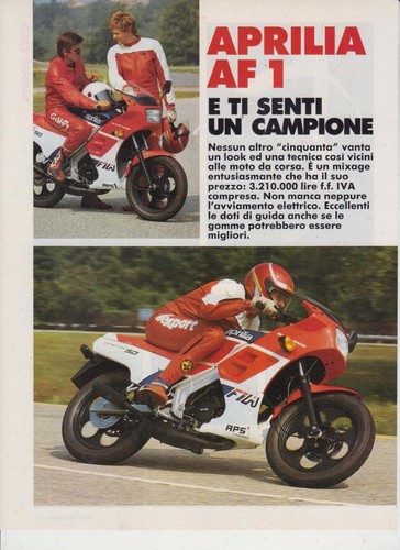 Pubblicita test moto aprilia - test,