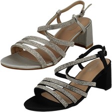 Sandali Con Tacco Bloccato