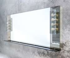 ⚜️ SPECCHIERA DESIGN ITALIA BAGNO VETRO SPECCHIO TOILETTE LUCI 1970S VINTAGE