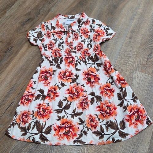 Old navy girls floral shirt - navy,