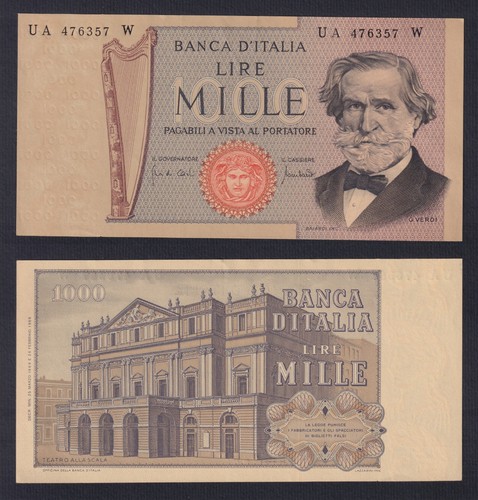 Banconota italia 1000 - italia, lire
