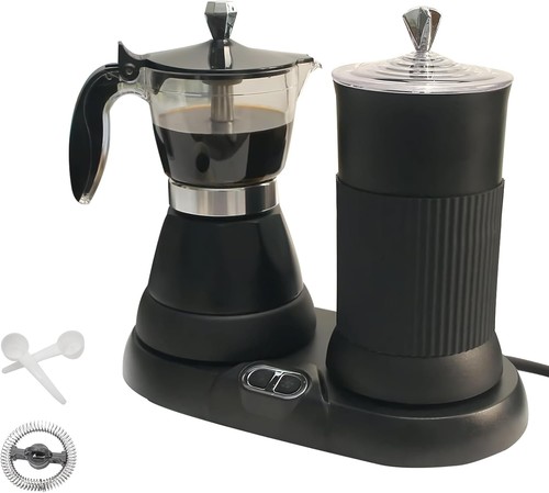 Espresso maker with - maker, milk