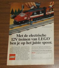 Rara Pubblicità LEGO Trains Ferrovia 7745 12V Super Treno Passeggeri 7864 1989