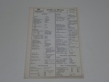 CARATTERISTICHE DIMENSIONI  FIAT 850 SPIDER PRIMA SERIE  EDIZIONE 1965