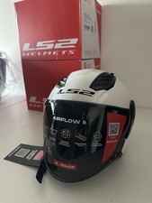 CASCO  JET LS2   OF616 AIRFLOW II BIANC0 TG DISP M-L-XL -XXL-XXXL visiera oscur