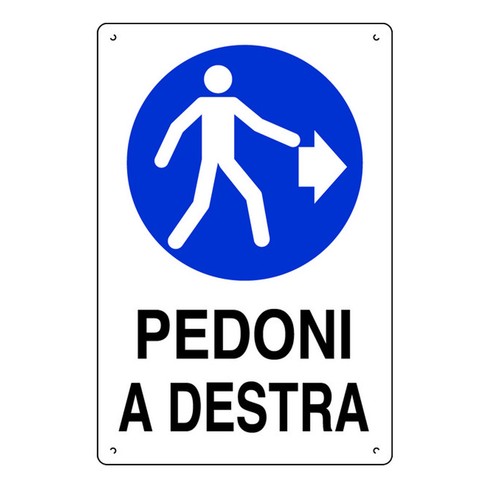 Cartello polionda pedoni - cartello,