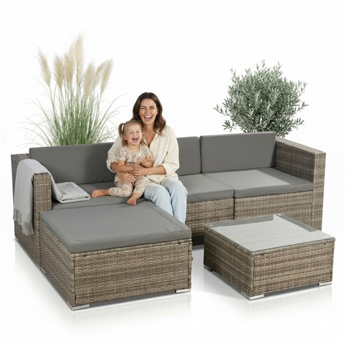 Divano rattan grigio set - in, di