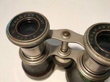 Antico BINOCOLO in ottone da Teatro Opera COLMONT FAB PARIS 