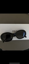 Brand New Celine Triomphe CL40194U  Black Black logo Oval Sunglasses