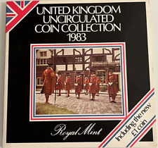 INGHILTERRA UNITED KINGDOM 1983 divisionale 8 val stemma reale pound penny