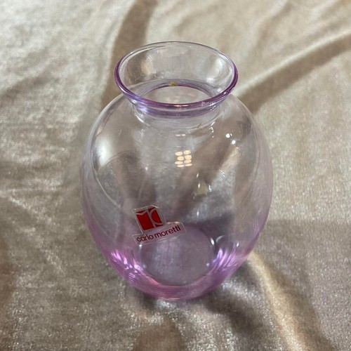 Vaso fiori vetro firmato - vaso, di