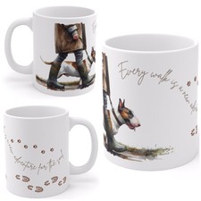Bull Terrier inglese in ceramica 11 oz, regalo di compleanno, tazza da caffè, tazza da tè