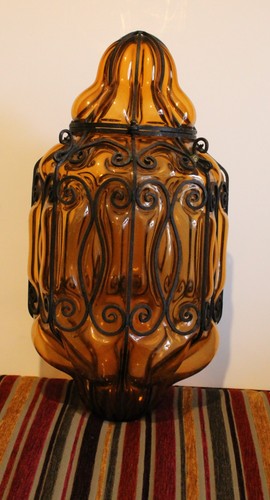 Lampada vintage murano metallo - lampada,