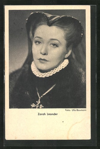Cartolina attrice zarah - attrice,