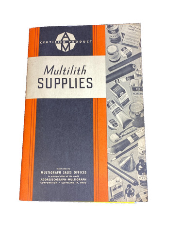 Multilith printing supplies - printing,