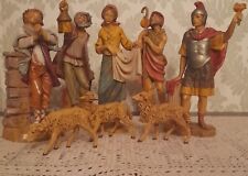 5 pastori e 3 pecore presepe marca Fontanini cm. 19