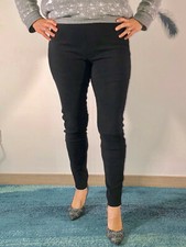 Leggings In Suede Blu Marino