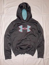 Felpa Under Armour Vintage con Cappuccio Tasca Canguro Grigio Taglia: S