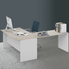 Scrivania ufficio angolare olmo Scrivanie pc in legno bianco 74x160x200 cm italy