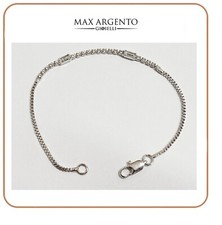 Bracciale Modello Tennis Materiale Catena Ottone Brillantini Cristallo - Rodiato