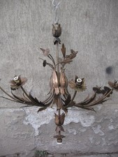 LAMPADARIO FERRO DORATO A