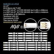 KIT 8 BARRE STRIP LED TV LG