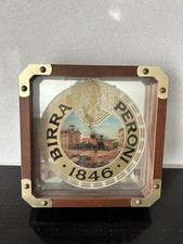 OROLOGIO DA PARETE PUBBLICITARIO VINTAGE BIRRA PERONI Funzionante