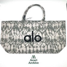 Borsa tote Alo Yoga grigia tie dye tela shopper grande palestra viaggio nuova con etichette