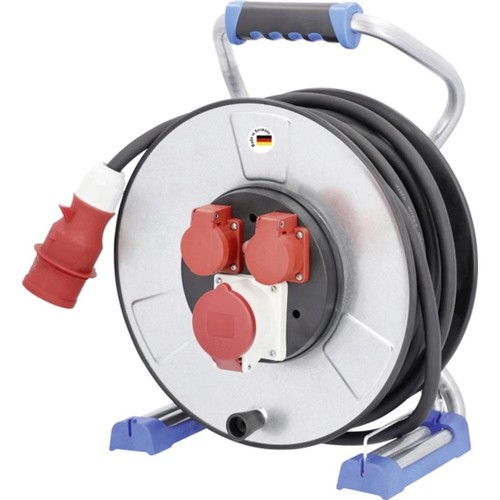 Avvolgicavo 25m metallo cee - metallo,
