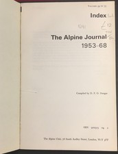 Alpine Journal Index 1953-68 Mountaineering Climbing Himalaya Everest America