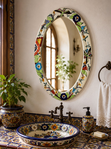 Specchio messicano talavera - specchio,