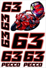 Bagnaia Pecco Francesco 63 NERO moto adesivo stickers MOTOGP adesivi DUCATI