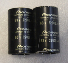 2Pcs capacitors COPPIA CONDENSATORI 63V 22000uF 40x70 Nippon chemi-con Pioneer
