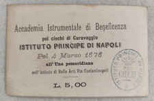 napoli 1878 lire 5 biglietto