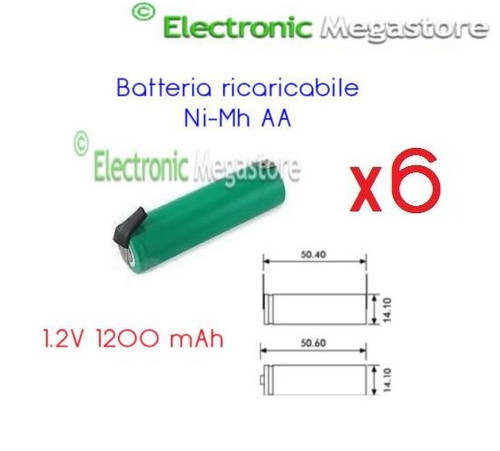 Pacco batteria aa - batteria, 6