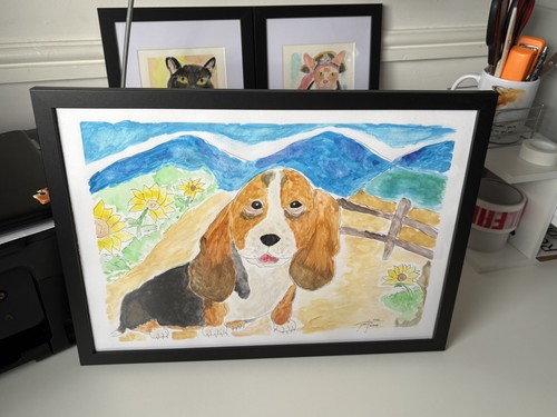 Bassett hound cane arte - bassett,