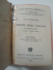 BIAGIO BRUGI - ISTITUZIONI DI DIRITTO CIVILE ITALIANO - SEL MILANO 1923
