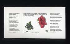 ITALIA 2022 FOGLIETTO  MAGISTRATI CADUTI NELL'ADEMPIMENTO DEL DOVERE LOTTA MAFIA